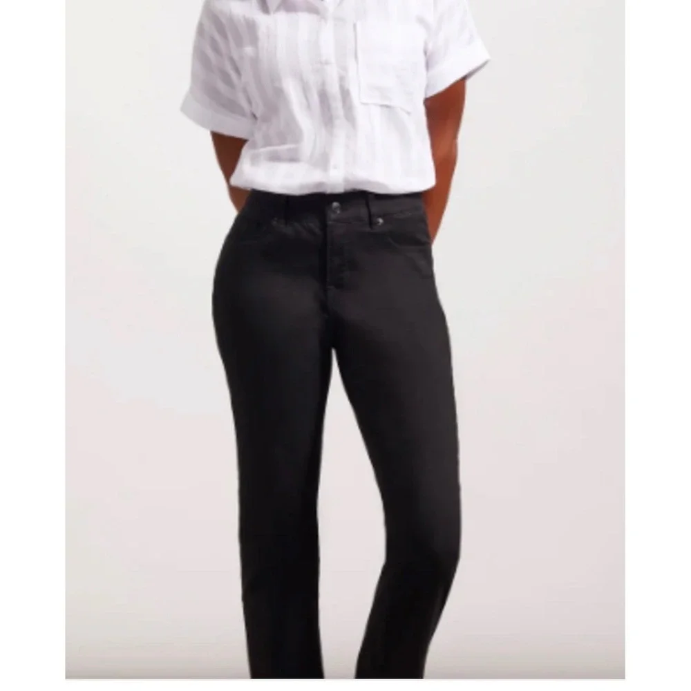 Tribal Jeans Sophia Curvy Straight Leg Black Pants Size 16W Women's‎ NWT